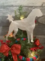 Boxer with Star, Tree Topper, Holiday Decoration, Aluminum