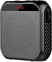 Voice Amplifier, Personal Voice Amplifier,Headset Portable Waterproof Bluetooth Speaker Rechargeable PA System Power Bank for Outdoors,Teachers,Shower,Beach(Black)