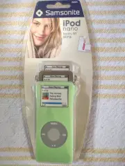 NOS X3 iPod Nano Silicon Form Fit Skins Green Gray & Clear by Samsonite Vtg