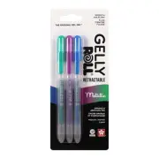 3 Pack Sakura Gelly Roll Retractable Medium Point Pens 3/Pkg-Metallic 50602