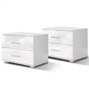 ALFORDSON 2x Bedside Table White