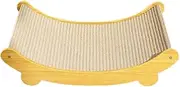 Zasdvn Cat Scratcher Bed, Ultimate Sisal Pad Lounge, Curve Scratching Pad Reversible Cardboard, Portable Cat Scratching Bed