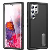 MCC Shockproof Samsung Galaxy S24 Ultra Case Cover Heavy Duty Stand S928 [Black+Black]