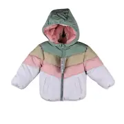 Girl’s Swiss Tech Multicolor Winter Puffer Jacket/Coat Size 18M *NEW*