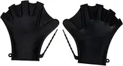 Kisangel Adjustable Swimming Paddles Diving Gloves Comfortable Silicone Hand Fins for Men Women Pool Water Sports