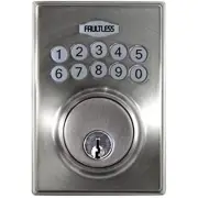 Faultless Satin Nickel Metal N/A Electronic Deadbolt