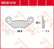 Polaris OUTLAW 450 S 2008 TRW Ceramic Brake Pads MCB619