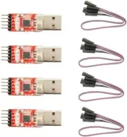 Ximimark 4Pcs USB 2.0 to TTL UART 5PIN Module Serial Converter CP2102 STC...