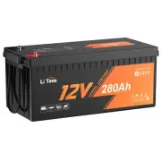 LiTime 12V 280Ah LiFePO4 Lithium Battery 3584Wh for RV Solar Off-grid Marine