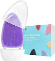 Electric Facial Cleansing Brush,Silicone,Waterproof,Gentle Exfoliation,Deep Cleansing,Face Massage,Anti Aging