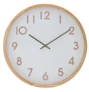Amalfi Leonard Wall Clock Natural & White 41.5x41.5x5.5cm