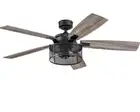 Honeywell Ceiling Fans Carnegie, 52 Inch Industrial LED Ceiling Fan with Light