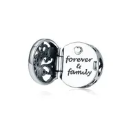 Family Tree Round Charm for Women Silver plating Beads For Bracelet Engrave Forever Love Charms