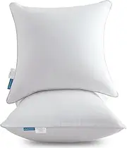 Oubonun 26 x 26 Pillow Inserts (Set of 2) - Throw Pillow Inserts with 100% Cotton Cover - 26 Inch Square Interior Sofa Pillow Inserts - Decorative Pillow Insert Pair - White Couch Pillow