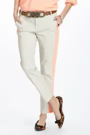 Cartonnier Tuxedo Stripe Charlie Trousers Pants Size 4 Ivory NW ANTHROPOLOGIE Ta