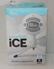 New Logitech Blue Snowball Ice Plug and Play USB Microphone Streaming A00122