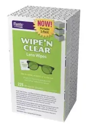 Flent's Wipe 'n Clear Lens Wipe, 225 Soft-Quilted Lens Wipes