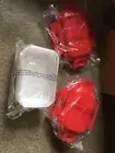 Microwave Steamer & Storage Set with Freeze N Go Lids NEW Red