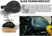 Black Touring Rider Seat For Royal Enfield Meteor 350cc (for: Royal Enfield)