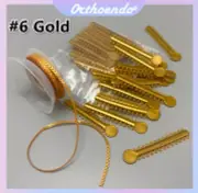 Gold Power Chain Dental Orthodontics Elastic Ligature Ties Bands Brackets Braces