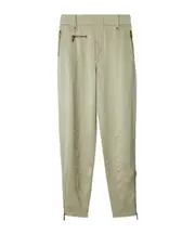 Burberry Tapered-Leg Zip Detailed Trousers UK8,UK6 Skylark