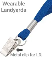 LANYARDS (Box of 10) Blue Office Security ID Backstage Pass