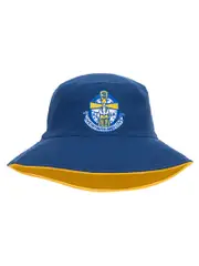 Royal/Gold Reversible Bucket Hat With Emb - Mackillop