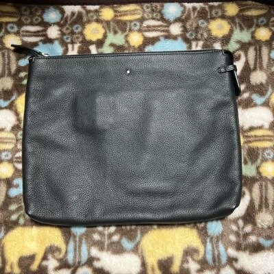 Montblanc Clutch Bag Grained Leather Black Limited Edition High-End Quality Clas
