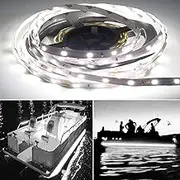 Seapon Marine LED Strip Lights, White, 5m (16.4ft), Outdoor, LED, Boat Lighting, Marine Light, 12V, 14.4W, Waterproof IP65