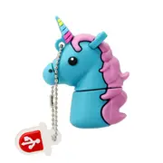 Fashion Single Horn Horse Design USB Flash Drive U Disk USB 2.0 blue_8G