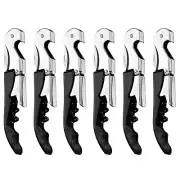 6Pcs 5" Wine Openers Waiter Corkscrew Red Wine Bottle Opener, Black