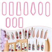 Long Dangle Shape Polymer Clay Cutters, Long Rectangle Clay Earrings Cutters,...
