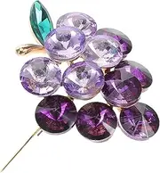 [Veemoon] Fashion-forward Fruit Brooch Pin Alloy Glass Badge Glitter Brooch for Dresses Corsage Pin Jewelry Accessories