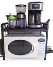 Microwave Stand with Storage, Spice Rack, Cutting Board Holder