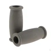 1 Pair Rubber Crutch Gel Hand Grips Covers Yellow / Gray Color