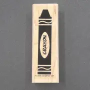 Stampin' Up! - Rubber Stamp - Crayon - Large Size - 1998 - Wood - New- Old Stock