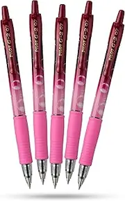 Pilot G2-07 Gel Pen Bubble Pink Blue Gel Ink Rollerball Pens 0.7mm Smooth Writing Ergonomic Grip Retractable Lightweight Portable Design for School Office Creative Work & Everyday Use (Pack of 5)