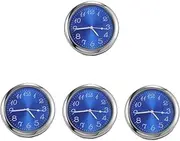 Mobestech 4pcs Car Clock Truck Digital Clock Metal Blue