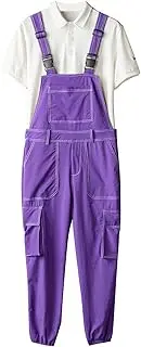 [GINZOUS] Men Multi Pockets Cargo Joggers Bib Overalls