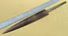 13" HAND MADE chopper Damascus steel Blue Fire knife blank blade quality 1465