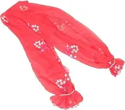 [VALICLUD] Sun Protection Shirt Shawl Wraps Shrug White Sheer Fur Shawl Sleeve Top Faux Pink Bandana Cashmere Women Head Silk Long Sleeve Wrap UV Cloak Multi-functional Shawl Wrap Chiffon Red