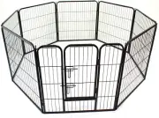 Heavy Duty Pet Dog PlayPen Puppy Exercise Play Pen Fence Enclosure Gate 8 Pan...