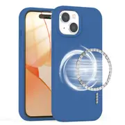ZUSLAB for Apple iPhone 15 MagSafe Case Liquid Silicone Anti-Scratch Gel Rubber Shockproof Protective Magnetic Cover (2023) - Cobalt Blue