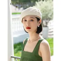 在飛比找ETMall東森購物網優惠-女夏季韓版棉麻清新褶皺貝雷帽