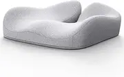 Benazcap Seat Cushion, Memory Foam Cushion for Office Chair - Ergonomic Chair Cushions for Tailbone Pain Relief, Sciatica & Back Support, Office Chair Cushion & Car Seat Cushion, Grey
