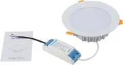 WiFi LED Downlight, 18W LED Recessed Lights, 1440lm High Brightness RGB + CCT Dimmable Ceiling Lights with Smart Panel