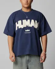 [LOITER] Loiter Human Box T-shirt Blue - Size XL XL Blue