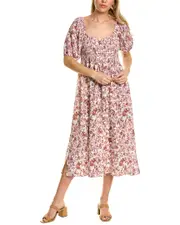 Auguste Rosemary Annastasia Linen-Blend Midi Dress