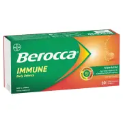 Berocca Immune Daily Defence with Vitamin C, D & Zinc Effervescent Tab (Orange) X 30