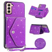 Phone Case with Kickstand Card Holder for Samsung Galaxy S22 5G,Glittery Powder Phone Cover